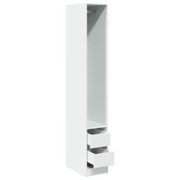 Berkfield Home Wardrobe White 30x50x200 cm Engineered Wood - Size: 30 x 50 x 200 cm - thumbnail 5