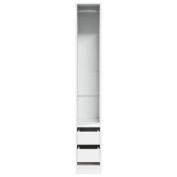Berkfield Home Wardrobe White 30x50x200 cm Engineered Wood - Size: 30 x 50 x 200 cm - thumbnail 4