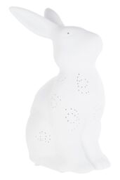 Orsina White Ceramic Rabbit Night Light, Decorative Animal Lamp For Kids' Nursery, Soft Ambient Bedside Glow Lamp - thumbnail 1