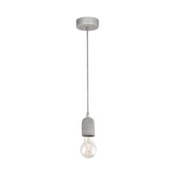 Loops Pendant Ceiling Light Steel Rose Grey Concrete Shade Elegant Bulb E27 1x60W in Metallics - thumbnail 1