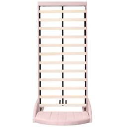 BTM Pink Velvet 3ft Single Upholstered Bed with Headboard - thumbnail 8