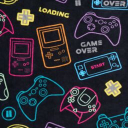 OHS Fleece Blanket with Sleeves Gaming Supersoft Warm Plush Wearable Warm Throw in Black - thumbnail 4
