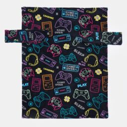OHS Fleece Blanket with Sleeves Gaming Supersoft Warm Plush Wearable Warm Throw in Black - thumbnail 3