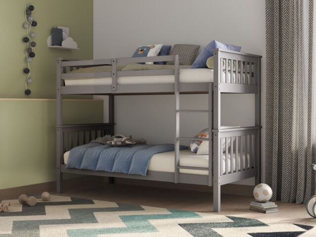 Flair Koop Detachable Bunk Bed in Grey - Size: Single - image 1