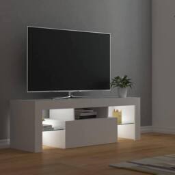 Berkfield Home TV Cabinet with LED Lights White 120x35x40 cm - Size: 120 x 35 x 40 cm - thumbnail 6