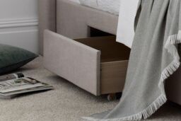 Time4sleep Savannah Natural Oat Upholstered - Bed Frame Only - Size: King - thumbnail 4