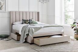 Time4sleep Savannah Natural Oat Upholstered - Bed Frame Only - Size: King - thumbnail 2