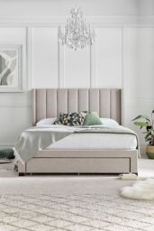 Time4sleep Savannah Natural Oat Upholstered - Bed Frame Only - Size: King - thumbnail 1