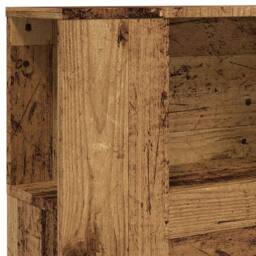 Berkfield Home Headboard Cabinet Old Wood 100x19x104.5 cm Engineered Wood in Brown - thumbnail 7