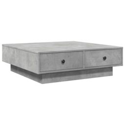 Berkfield Home Coffee Table Concrete Grey 90x90x28 cm Engineered Wood - Size: 90 x 90 x 28 cm - thumbnail 2