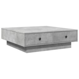 Berkfield Home Coffee Table Concrete Grey 90x90x28 cm Engineered Wood - Size: 90 x 90 x 28 cm - thumbnail 6