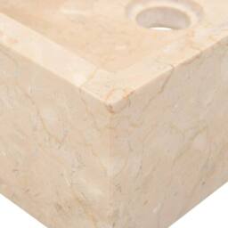 Berkfield Home Sink 45x30x12 cm Marble High Gloss Cream - Size: 45 x 30 x 12 cm - thumbnail 8