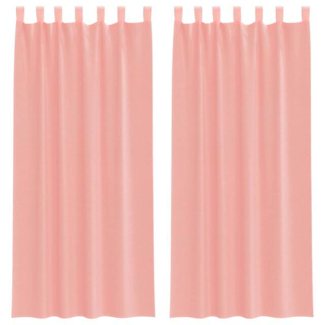 Berkfield Home Voile Curtains with Loops 2 pcs Pink 140x245 cm - image 1