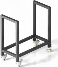 London Boutique Rolling Outdoor Firewood Rack Metal Firewood Holder in Black - thumbnail 2