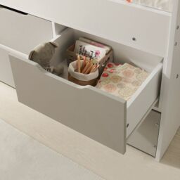 Flair Lars Low Cabin Bed with Trundle & Storage Drawers in White - Size: Single - thumbnail 4