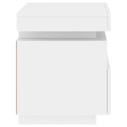 Berkfield Home Decorative Bedside Cabinets with LED Lights 2 pcs White 40x39x48.5 cm - thumbnail 9