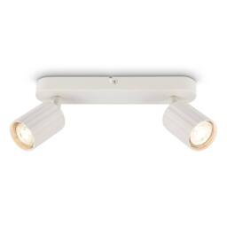 BRILONER 2 Way Ceiling Light Spotlight GU10 Flush Adjustable Metal White - thumbnail 1