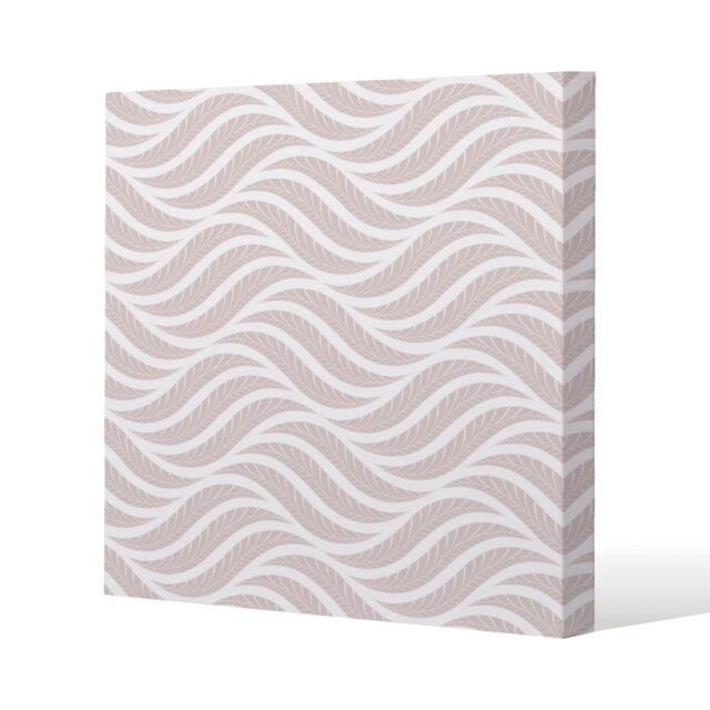 Benjamin Tate Design Geometric pattern with leaves (Canvas Print) / 61 x 61 x 4cm in Natural - Size: 61 x 61 x 4 cm - image 1