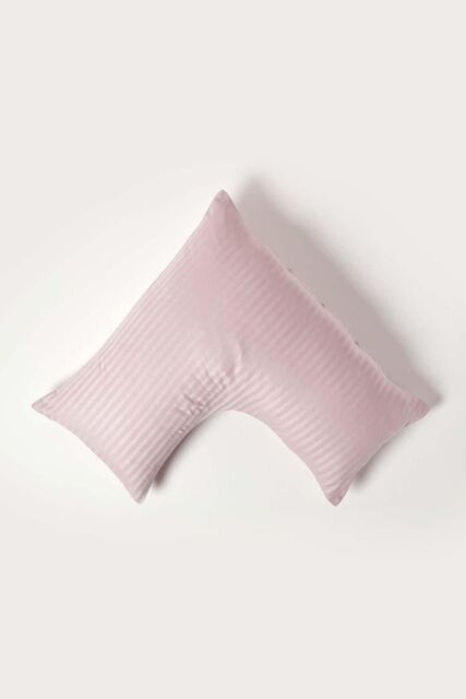 Homescapes Egyptian Cotton Super Soft V Shaped Pillowcase 330 TC in Dusty Pink - image 1