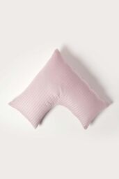 Homescapes Egyptian Cotton Super Soft V Shaped Pillowcase 330 TC in Dusty Pink - thumbnail 1