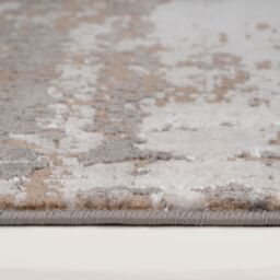 Kukoon Silver Grey Modern Contemporary Abstract Long Hallway Runner Rug 60cm x 240cm in Beige - Size: 60 cm x 240 cm - thumbnail 5