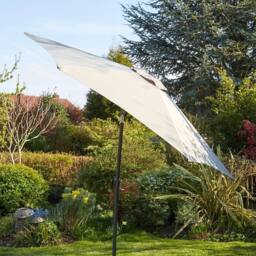 Home Source Gozo Aluminium 2.7m Crank & Tilt Parasol in Grey - thumbnail 2