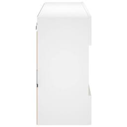 Berkfield Home TV Wall Cabinet with LED Lights White 98.5x30x60.5 cm - thumbnail 9
