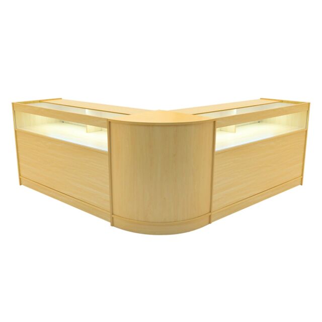 Monstershop Iris LED Shop Counter Set CM60 & 2 x B1500 - Maple in Beige - image 1