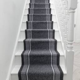 runrug Stair Runner Carpet - Durable, Non-Slip, 5.4mm - 'Promenade' in Grey - Size: 80 cm x 450 cm - thumbnail 3