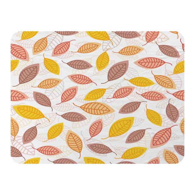 Benjamin Tate Design Small Autumn Leaves Blanket in Natural - Size: 120 cm x 150 cm - image 1
