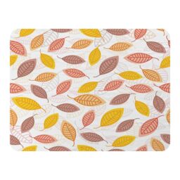 Benjamin Tate Design Small Autumn Leaves Blanket in Natural - Size: 120 cm x 150 cm - thumbnail 1