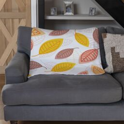 Benjamin Tate Design Small Autumn Leaves Blanket in Natural - Size: 120 cm x 150 cm - thumbnail 2