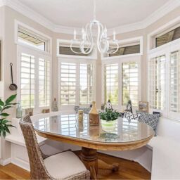 Garwarm 6-Light White Candle-Style Chandeliers, Vintage Metal Pendant Chandelier Ceiling Pendant - thumbnail 2