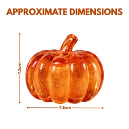 Marco Paul Set of 3 Light Up Acrylic Pumpkin Decorations in Orange - thumbnail 3