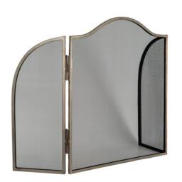 Lemon Pavilion Furniture and Decor Antiqued Fire Screen - Metal - L3 x W65 x H65 cm - Silver - thumbnail 2