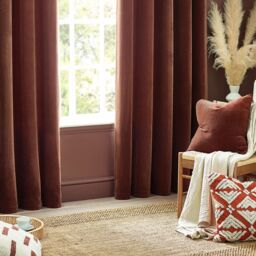 Yard Heavy Chenille Woven Piped Cushion in Burnt Orange - Size: 50 cm x 50 cm - thumbnail 5