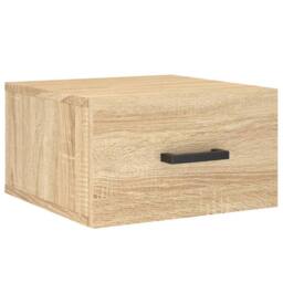 Berkfield Home Wall-mounted Bedside Cabinets 2 pcs Sonoma Oak 35x35x20 cm in Brown - Size: 35 x 35 x 20 cm - thumbnail 5