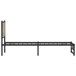 Berkfield Home Metal Bed Frame without Mattress Sonoma Oak 100x190 cm in Brown - thumbnail 6