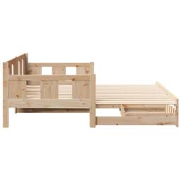 Berkfield Home Daybed with Trundle & Drawers without Mattress 90x190 cm Single in Light Brown - thumbnail 6