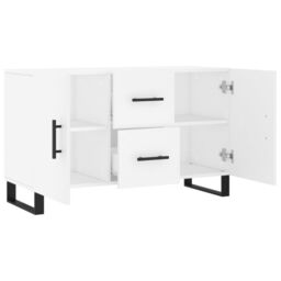 Berkfield Home Sideboard White 100x36x60 cm Engineered Wood - Size: 100 x 36 x 60 cm - thumbnail 5