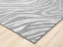 Desire Rugs Vellure Modern Living Room Area Rug Embossed Metallic Sheen Marble in Grey - Size: 160 cm x 230 cm - thumbnail 4