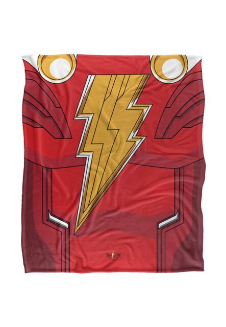 Warner Brothers Shazam Fury Of The Gods Officially Licensed Silky Touch Super Soft Throw Blanket 152 x 127 cm in White - image 1