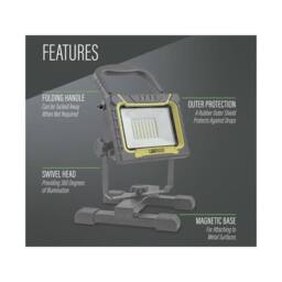 Lighthouse 4000 Lumen Site Light 38W 110V AST8338 Reliable Illumination for Work in Grey - thumbnail 3