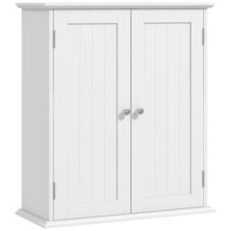 HOMCOM 3-Tier Bathroom Cabinet, Wall-Mounted Medicine Cabinet, White - thumbnail 2