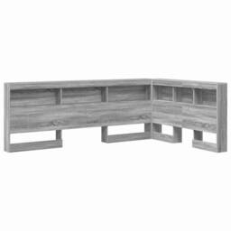 Berkfield Home Storage Headboard with Shelf Grey sonoma 120 cm Engineered wood - thumbnail 3