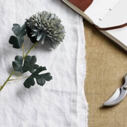 Sostter Chrysanthemum Stem in Teal Sage in Blue - thumbnail 2