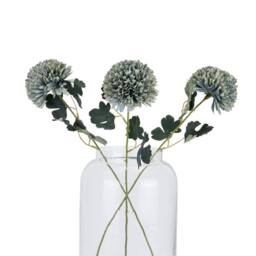 Sostter Chrysanthemum Stem in Teal Sage in Blue - thumbnail 4