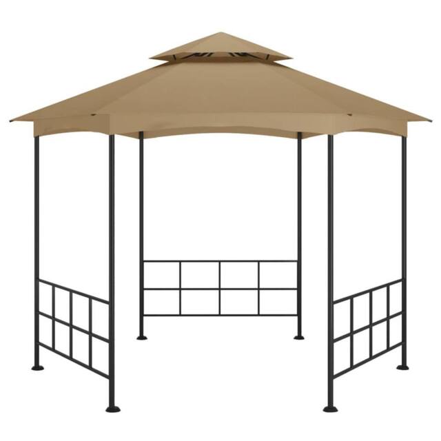Berkfield Home Gazebo with Sidewalls 3.1x2.7 m Taupe in Beige - image 1