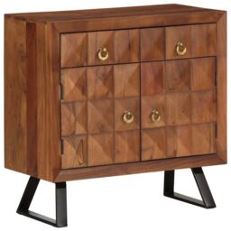 Berkfield Home Drawer Cabinet Honey Brown 70x35x70 cm Solid Wood Acacia - Size: 70 x 35 x 70 cm