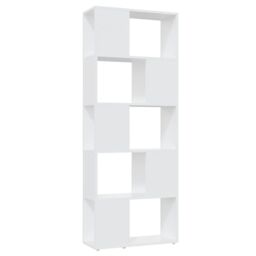 Berkfield Home Book Cabinet Room Divider White 60x24x155 cm Engineered Wood - Size: 60 x 24 x 155 cm - thumbnail 2